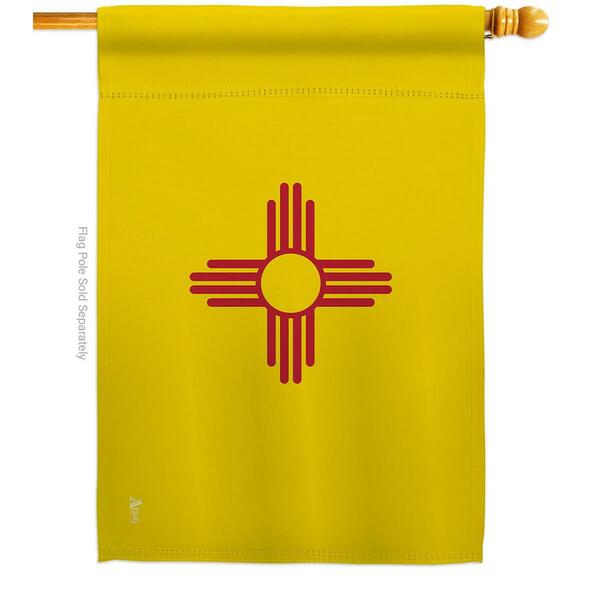 Guarderia 28 x 40 in. New Mexico American State House Flag with Double-Sided Horizontal  Banner Garden GU3916614